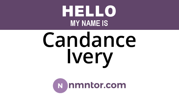 Candance Ivery