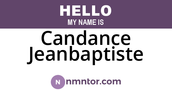 Candance Jeanbaptiste