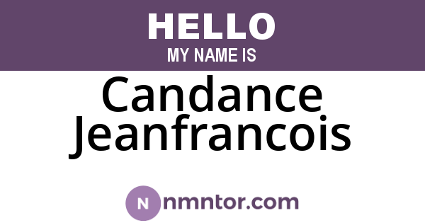 Candance Jeanfrancois