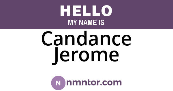 Candance Jerome