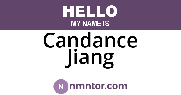 Candance Jiang