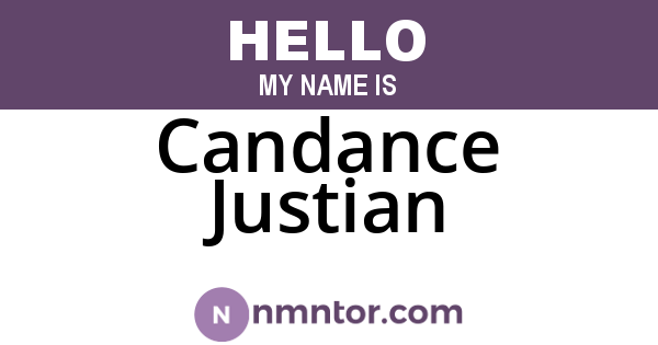 Candance Justian