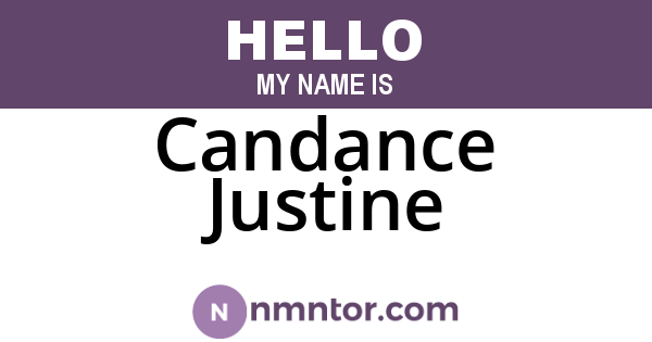 Candance Justine