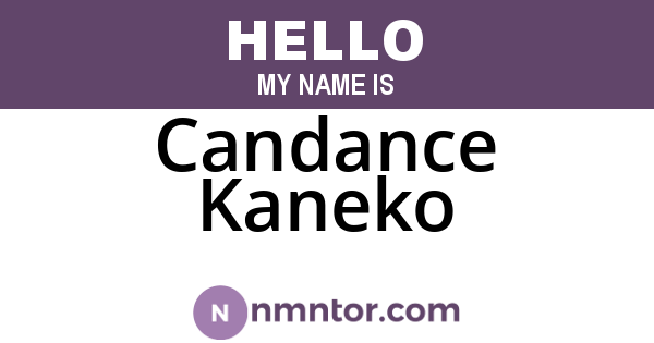 Candance Kaneko