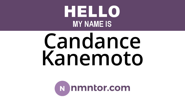 Candance Kanemoto