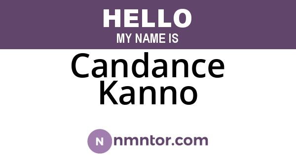 Candance Kanno