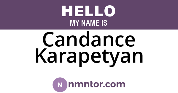 Candance Karapetyan