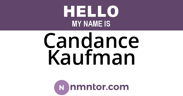Candance Kaufman