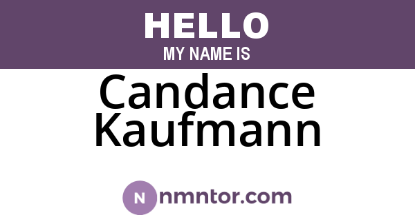 Candance Kaufmann