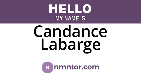 Candance Labarge