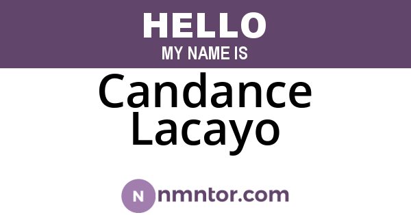 Candance Lacayo
