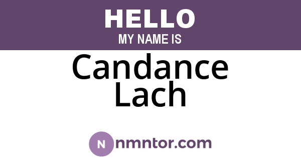 Candance Lach