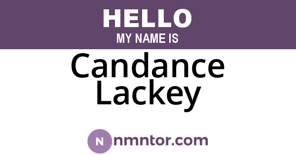 Candance Lackey
