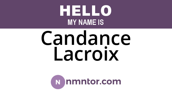 Candance Lacroix