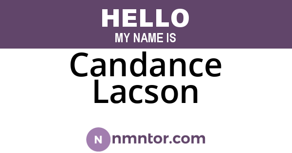 Candance Lacson