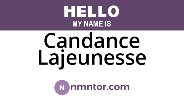 Candance Lajeunesse