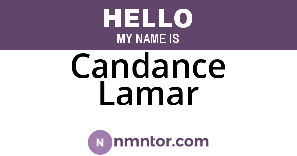 Candance Lamar
