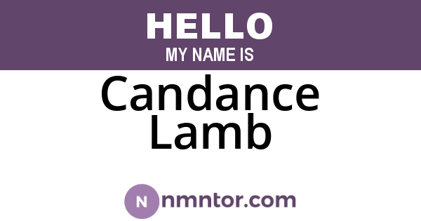 Candance Lamb