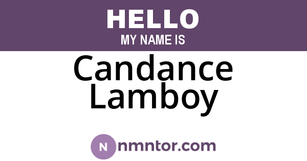 Candance Lamboy