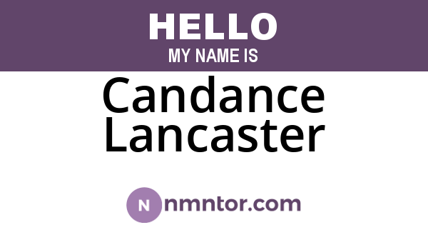 Candance Lancaster