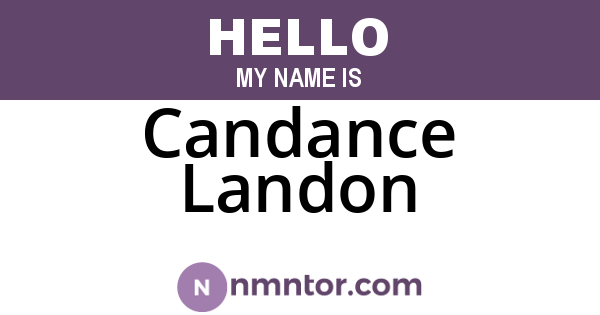 Candance Landon