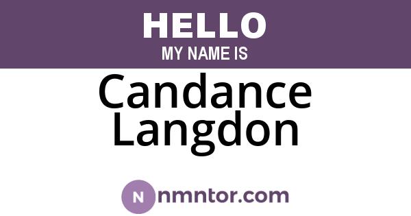 Candance Langdon