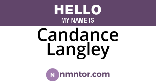 Candance Langley