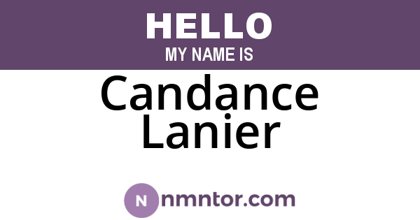 Candance Lanier