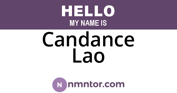Candance Lao