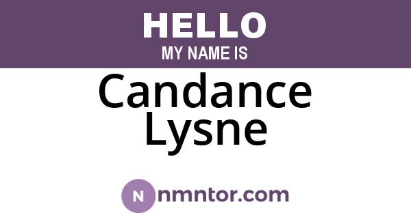 Candance Lysne