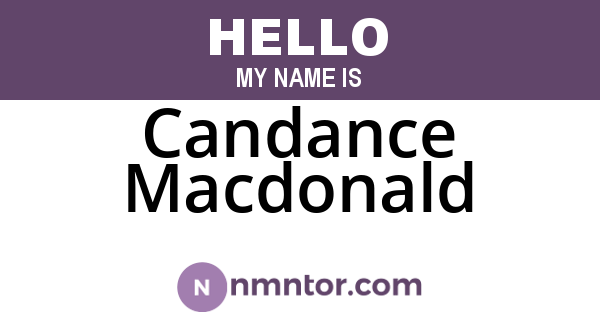 Candance Macdonald