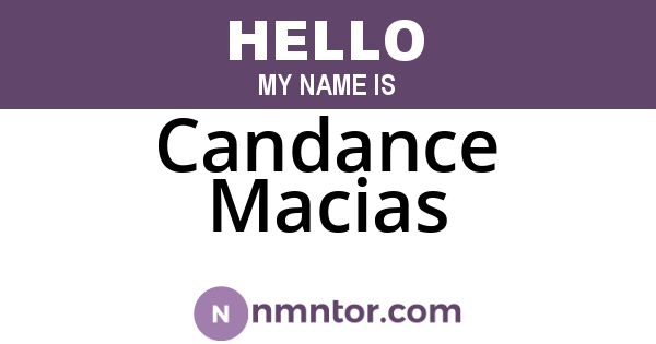 Candance Macias