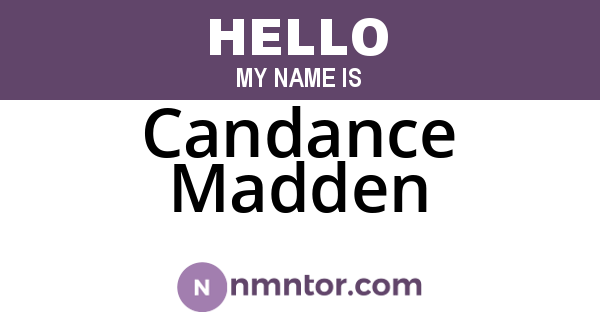Candance Madden