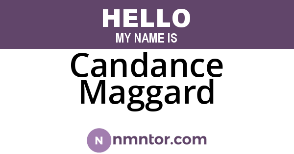 Candance Maggard