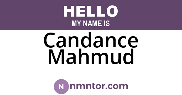 Candance Mahmud