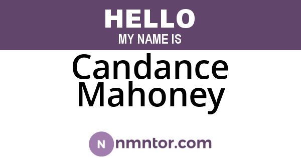 Candance Mahoney