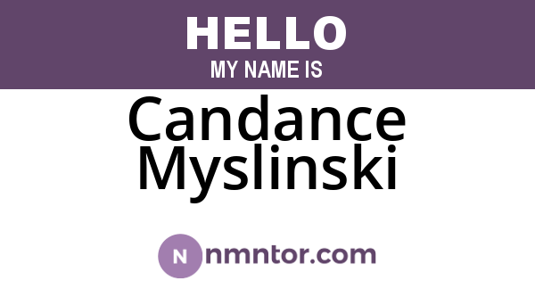 Candance Myslinski
