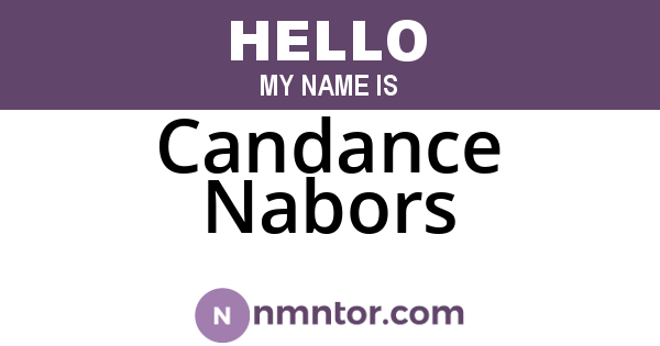 Candance Nabors