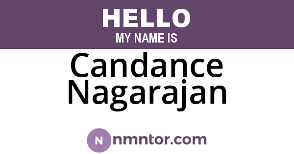 Candance Nagarajan