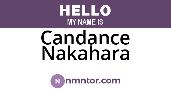 Candance Nakahara