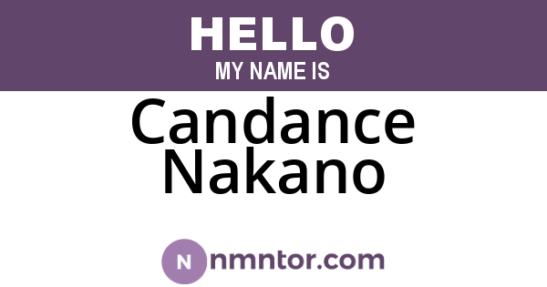 Candance Nakano