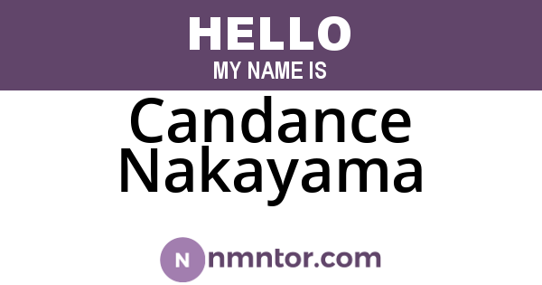 Candance Nakayama