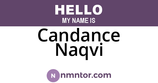 Candance Naqvi