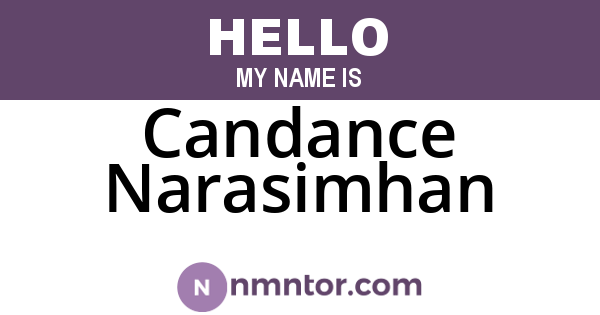 Candance Narasimhan