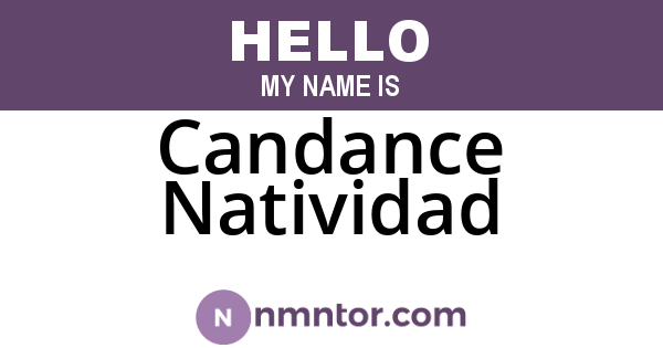 Candance Natividad