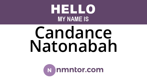 Candance Natonabah