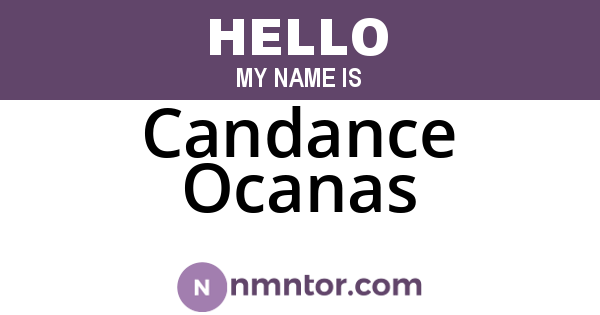 Candance Ocanas
