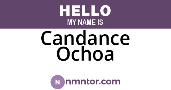 Candance Ochoa