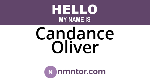 Candance Oliver