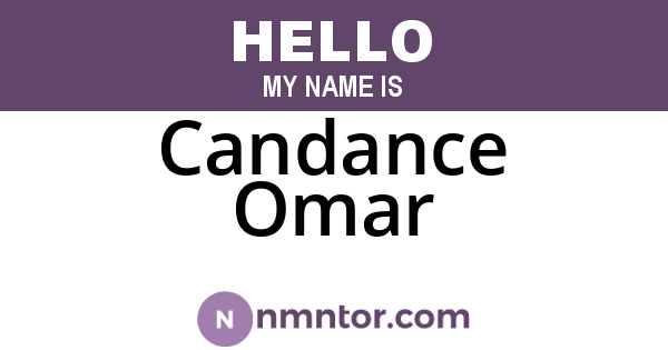 Candance Omar